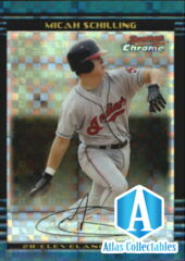 2002 Bowman Chrome Draft X-Fractors Baseball Card #41 Micah Schilling /150